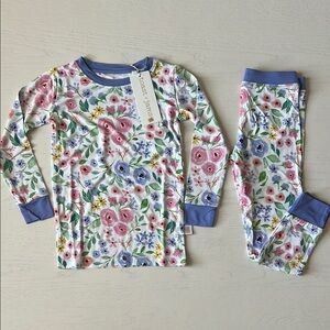 Toast + Jams Toddler Girl Bamboo Floral Pajama Set 2T 3T 4T 5-6
